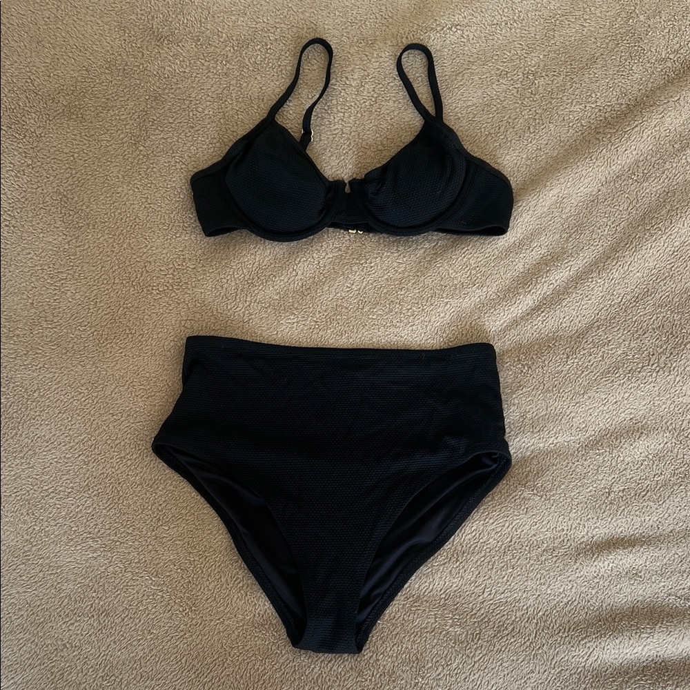 EUC Old Navy Black High Waisted Bikini Set